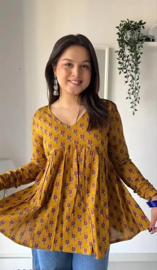 Short Kurti  (Mustard)