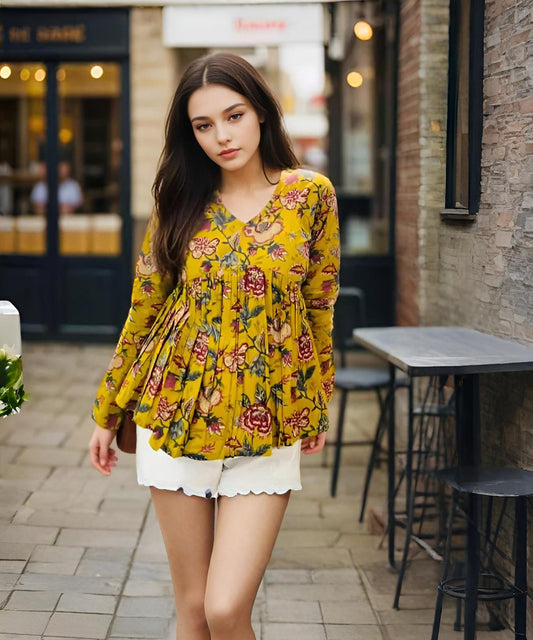 Short Kurti  (Yellow)