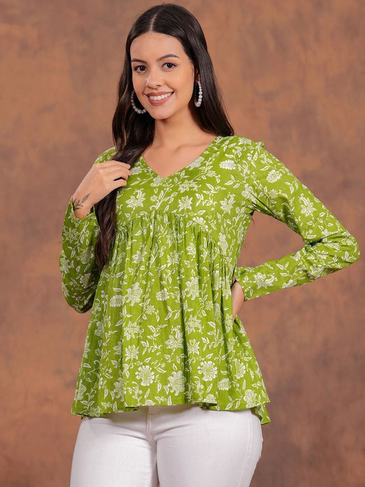 Trendy Top for Women Green