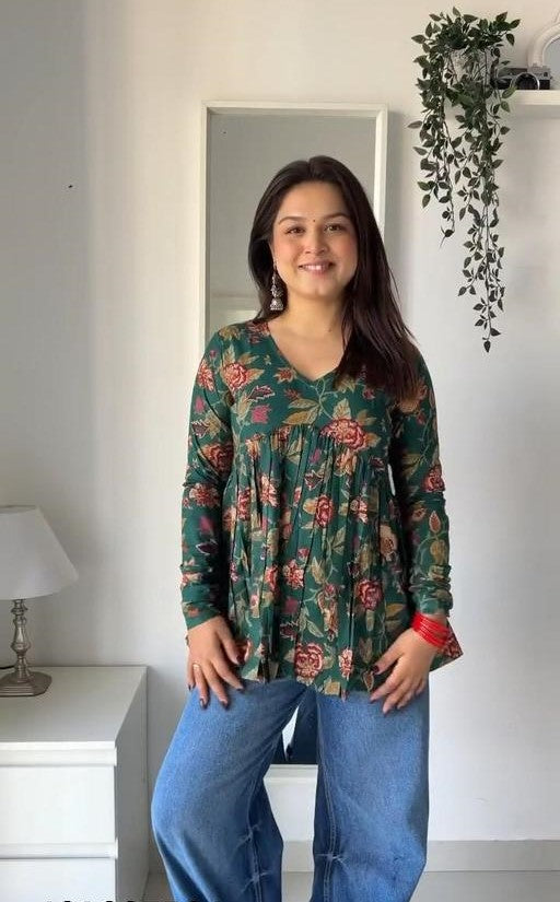 Short Kurti  (Green)